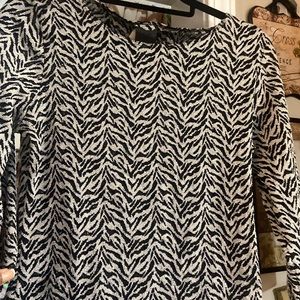 SHIRT ZEBRA PRINT — SZ MEDIUM